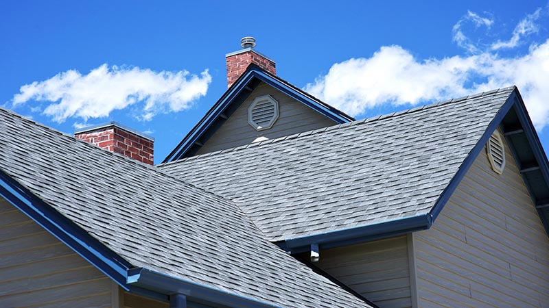 roof of a newly constructed house seen during a home inspection